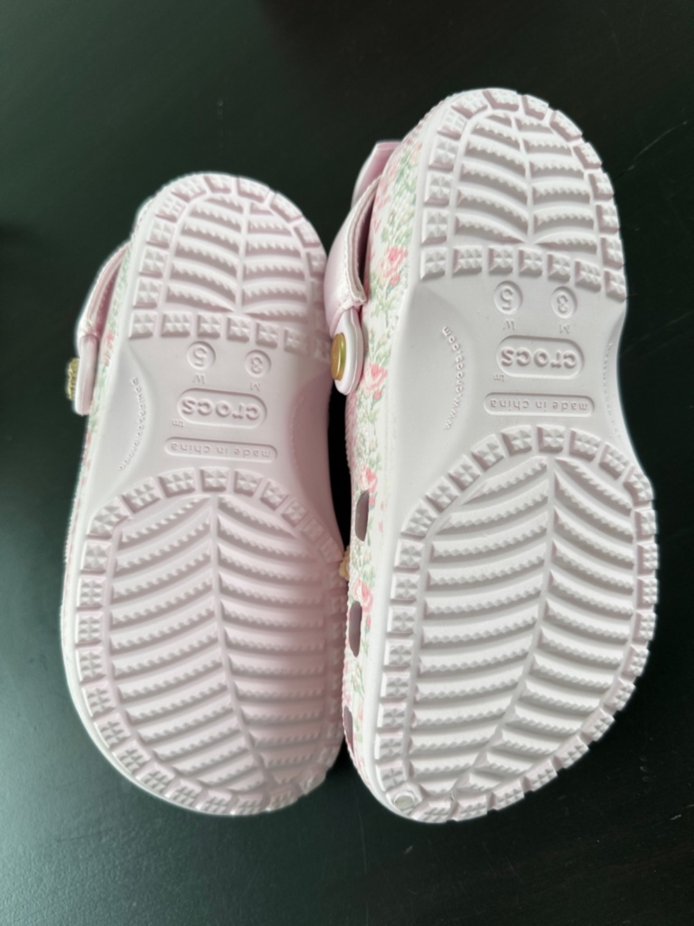 NWT Love Shack Fancy x CROCS Pink Floral Clogs with gibitz - Picture 3 of 5